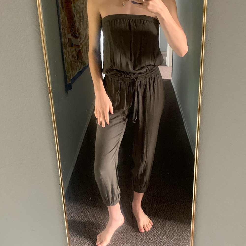 Talula XS forest green strapless romper!